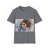 Galactic Goddess Leia Tee in Charcoal, Regular Fit Cotton T-Shirt