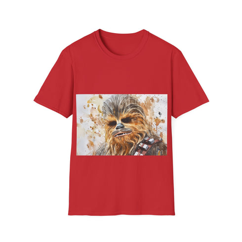 Chewbacca Watercolor Tshirt in Charcoal - Soft Cotton Crew Neck Comfort