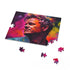 Vibrant Gordon Ramsay neon puzzle featuring stunning watercolor design.