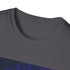 Charcoal cotton t-shirt with neon space galaxy print for summer adventures