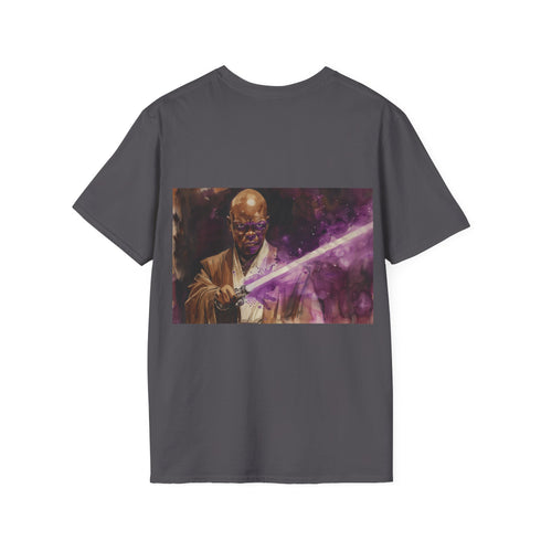 Galactic Force Mace Windu Lightsaber Tee in Charcoal Cotton Regular Fit