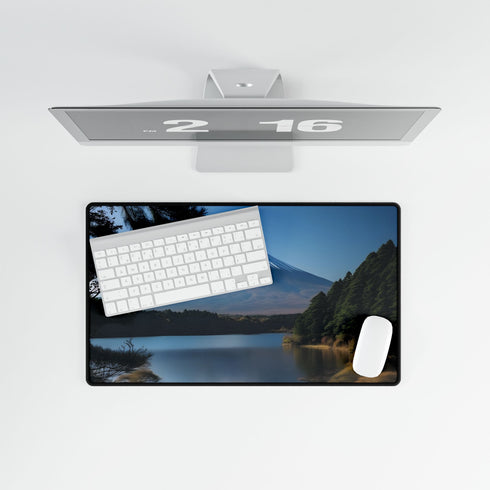 Mount Fuji Cherry Blossom Lake Reflection XXL Extended Desk Mat - View 8 | Prints With Passion