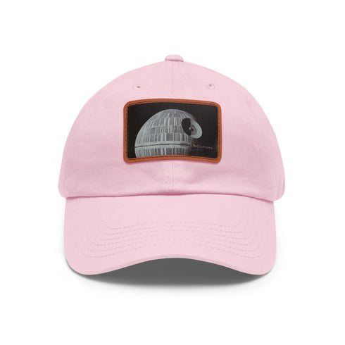 Galactic Empire Death Star Baseball Cap, White/Light Brown Rectangle Unisex Hat