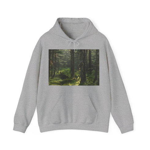 Untamed Wilderness Hoodie in Navy, Men's Regular fit, S size fabric.