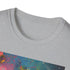 Charcoal cotton crew neck T-shirt with vibrant Coldplay portrait design