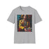 Rhythm and Soul Bruno Mars portrait T-shirt in Charcoal cotton, crew neck.