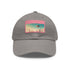 Future Skies Cap with Urban Skyline Design in White/Light Brown.