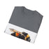 Charcoal watercolor t-shirt featuring vibrant bumblebee design in soft cotton fabric