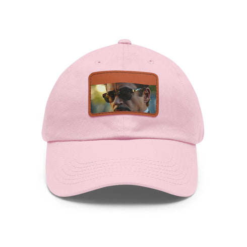 Iron Man Shades Snapback Cap in White with Light Brown Patch