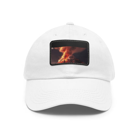 FirePeak Volcano Cap in White with Light Brown Patch.
