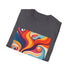 Retro Vibes in Groovy Hues Cotton T-Shirt Charcoal Regular Fit.