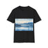 Alaska Bliss Watercolor Tee in Charcoal, Regular Fit, Crew Neck.