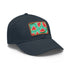 Watermelon Hawaiian cap in white with charming light brown patch.