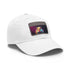 Neon hamster bliss baseball cap in white with light brown patch