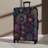 Festive Fireworks Small Black Travel Bag - Vibrant, whimsical seamless pattern.