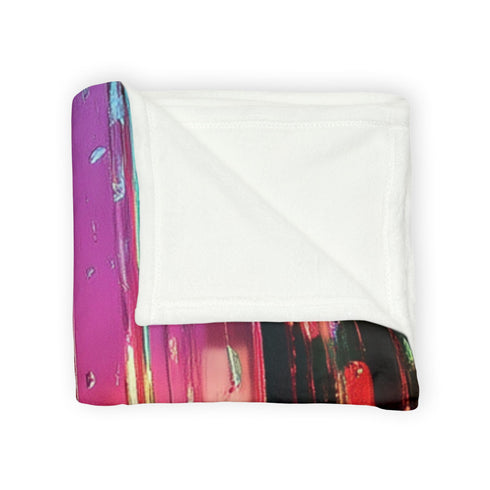 Rain Falling Upward in a Magical City Plush Fleece Throw Blanket