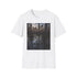 Charcoal cotton T-shirt with mystical twilight swamp graphic in regular fit