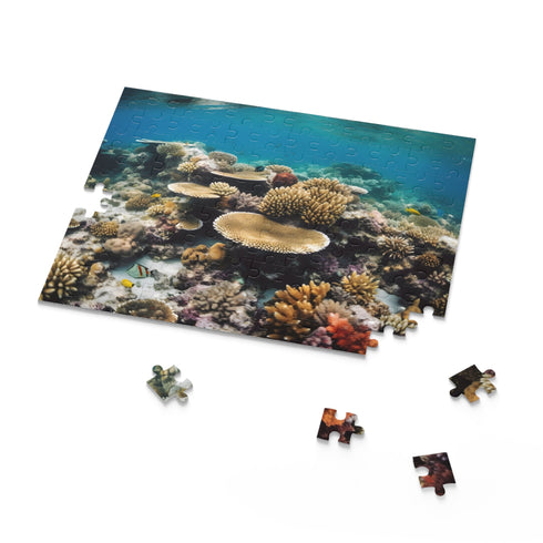 Vibrant Great Barrier Reef Coral Jigsaw Puzzle for Home & Games.