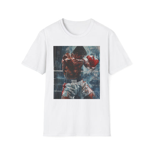 Boxer painting charcoal t-shirt, perfect for summer style.