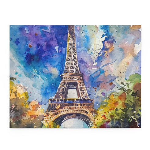 Eiffel Tower Watercolor Jigsaw Puzzle 10" x 8" (120 pcs)