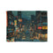 Pixelated retro gaming themed blanket for cozy indoor relaxation and rest.