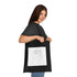 Alt text: Abstract Portrait Tote Bag featuring minimalist line art design of a face, perfect for adding modern elegance to any outfit