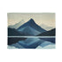 Minimalist mountain landscape Peak Perfection Blanket - Restful blue and green tones