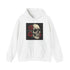Gothic Navy Skulls & Roses Unisex Hoodie, Regular Fit Size S