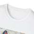 Bohemian feather t-shirt in charcoal, size S for men and women
