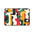 Bright abstract desk mat with bold colors perfect for stylish workspace.