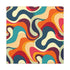 Vibrant retro waves canvas print with bold seamless pattern in eye-catching colors.