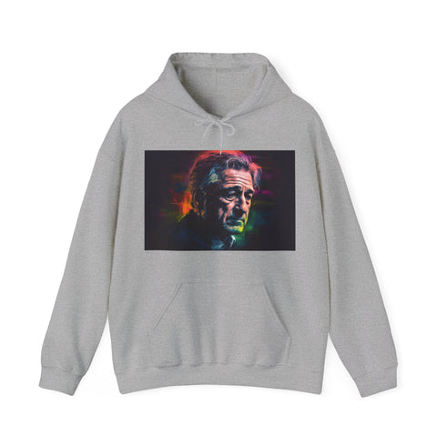 Taxi Driver Watercolor Hoodie in Navy, size S. Soft, iconic, unisex design.