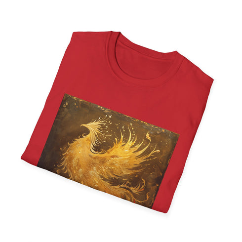 Mythical Phoenix Rising graphic tee in Charcoal cotton, regular fit.
