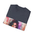 Charcoal cotton tee with watercolor Kim Kardashian design regular fit crew neck