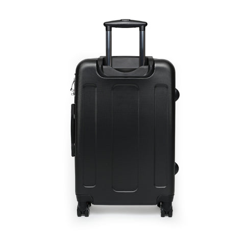 Neon graffiti suitcase set in small black variant for stylish travel.