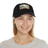 Central Park watercolor baseball cap with light brown rectangle patch.