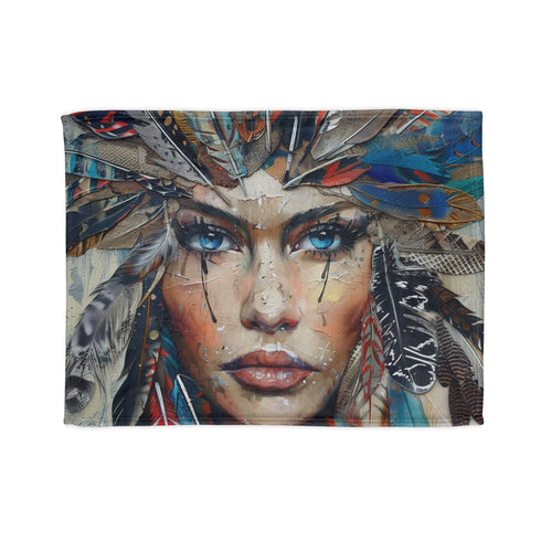 Bohemian feather blanket for wanderlust souls - 30'' x 40'' organic rest