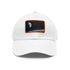 Earths Horizon Cap in White with Light Brown patch, Rectangle shape.