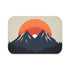 Minimalist Mountain Dawn Bath Mat - Serene Sunrise Silhouette Design