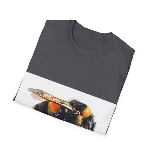 Bumblebee watercolor tee in charcoal for summer vibes.