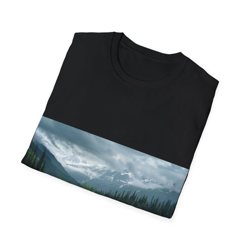 Alaska Adventure Landscapes Tee in Charcoal, size S, nature-inspired design