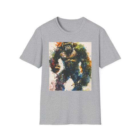 Charcoal cotton T-shirt featuring powerful Kong design with regular crew neck