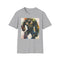 Charcoal cotton T-shirt featuring powerful Kong design with regular crew neck