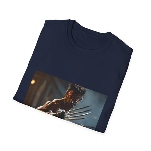Charcoal Wolverine claw tee with vivid watercolor design and regular summer fit
