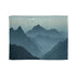 Mountain Serenity Blanket: Serene minimalist design captures majestic mountain landscape
