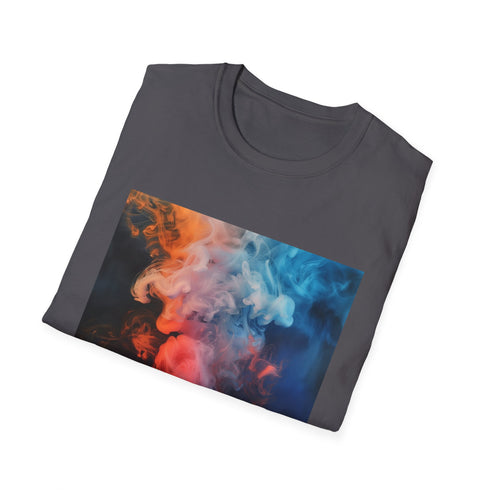 Abstract Charcoal Smoke Design Cotton T-Shirt - Regular Fit Summer Pick