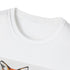 Charcoal cotton t-shirt with geometric fox portrait and crew neck design