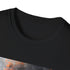 Charcoal abstract smoke art t-shirt with crew neck and regular fit