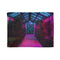 Space Garden in Glowing Greenhouse — Plush Fleece Throw Blanket — Full Flat Artwork View