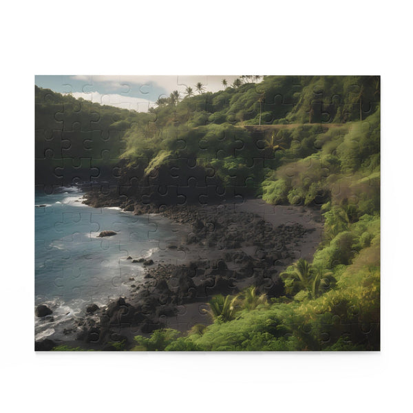 Colorful Maui Paradise 120-piece jigsaw puzzle with Hawaiian landscapes and sunsets.
